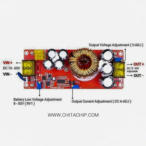 راهنمای 1500W ماژول افزاینده ولتاژ